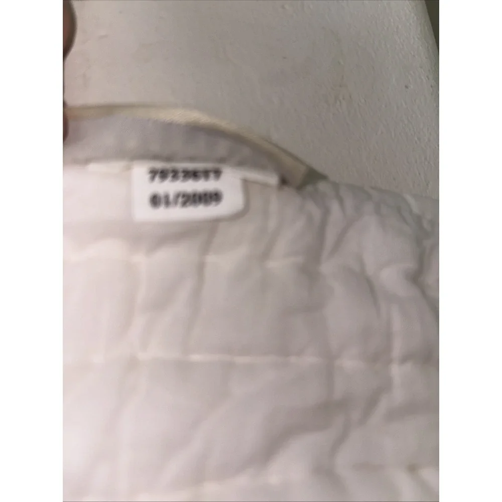 POTTERY BARN tiered WAVY RIPPLES FULL/QUEEN‎ COMFORTER ~ WHITE